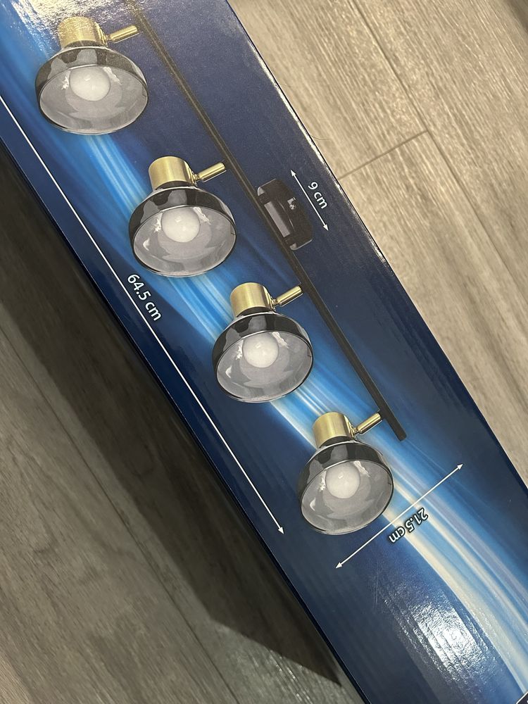 Lampa reflektory listwa NOWA oświetleniowa poczwórna e14