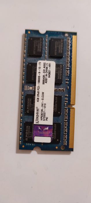 Планка памяти Kingston 4GB DDR3 (PC3-10600S) 1333MHz для ноутбука