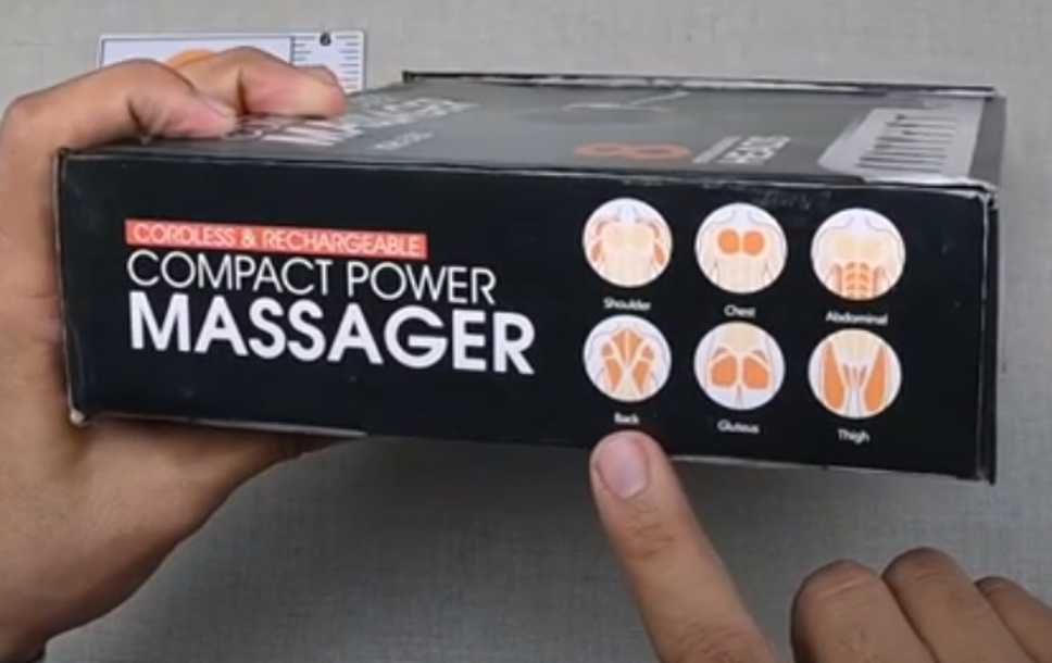 масажер для тіла перкусійний ручний з насадками