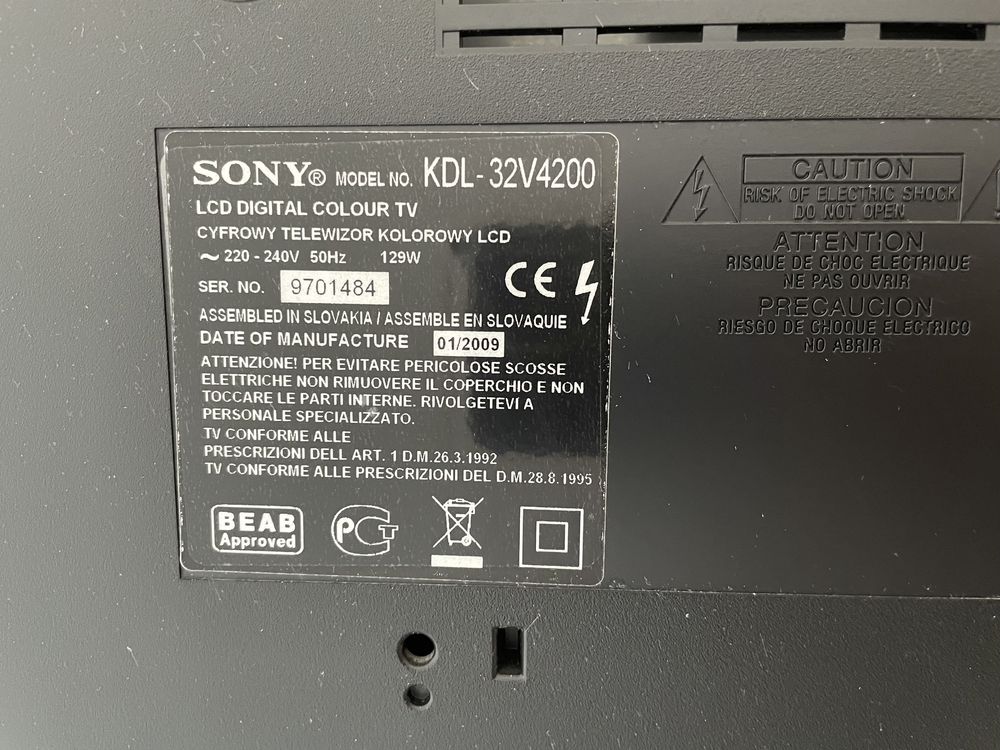 Telewizor Sony Bravia 32 cale KDL 32V4200