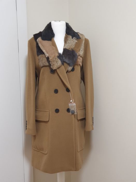 Wełniany płaszcz Max Mara Weekend rozmiar 44