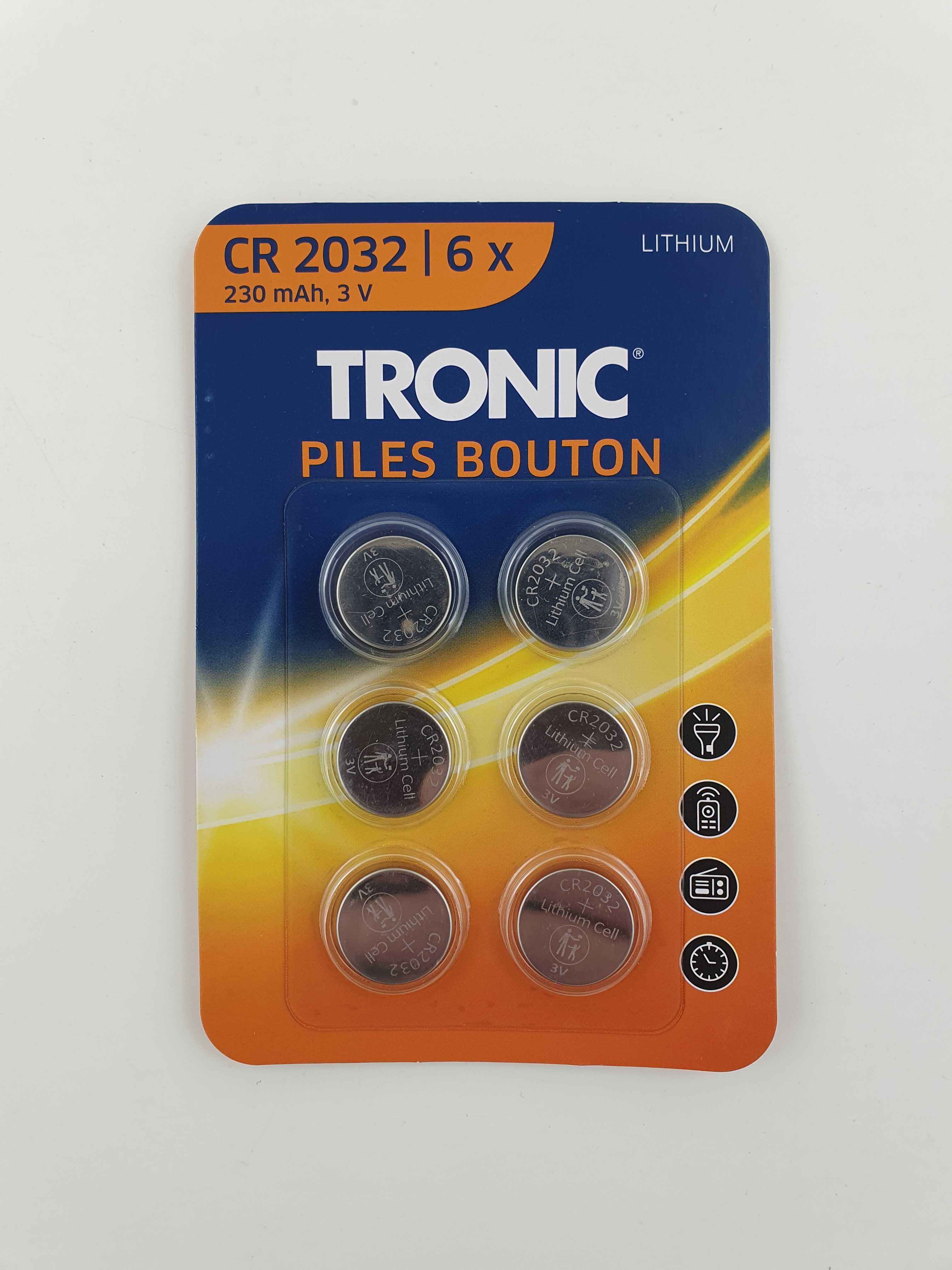 Батарейки TRONIC CR 2032 Lithium, 3V, 6 шт., таблетка CR 2032