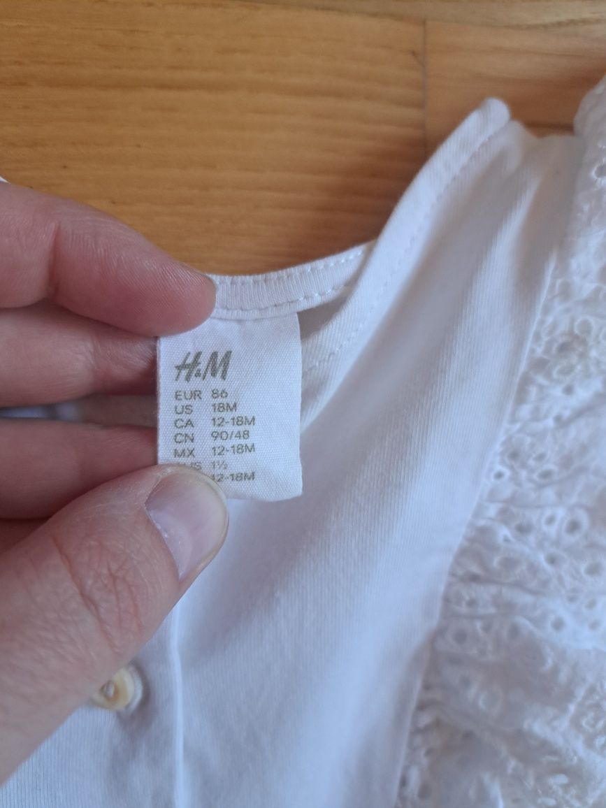 Biala przewiewna sukienka H&M r.86