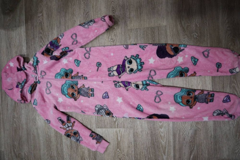 Теплий флісовий ромпер з LOL, на 8-10 років