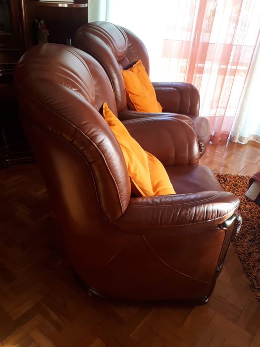 Sofás de sala em couro