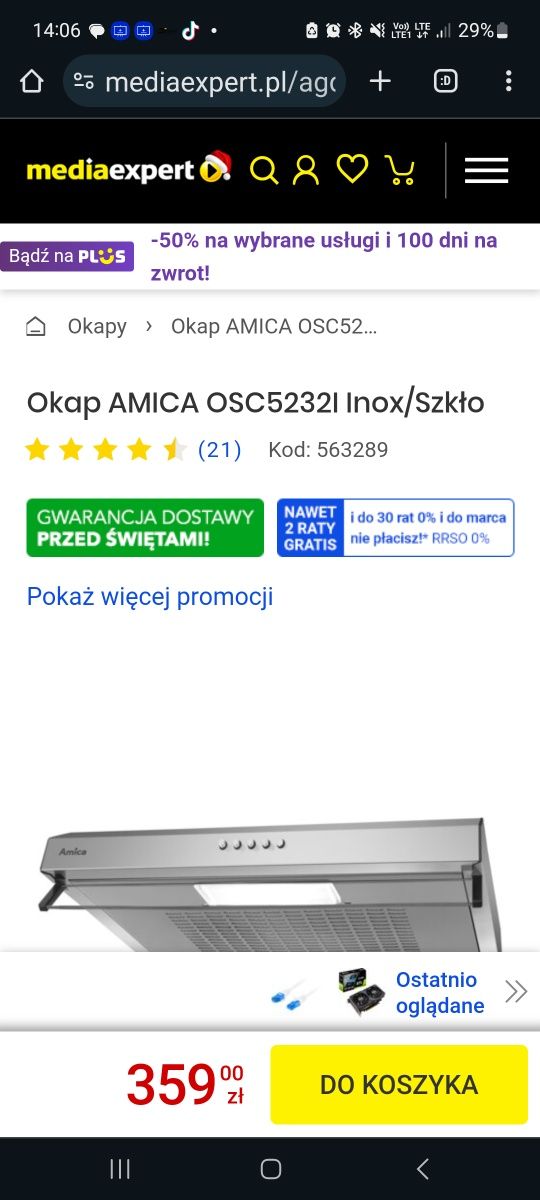 Okap kuchenny Amica OSC 5232I na gwarancji 50 cm szerokości
Okapy
›
O