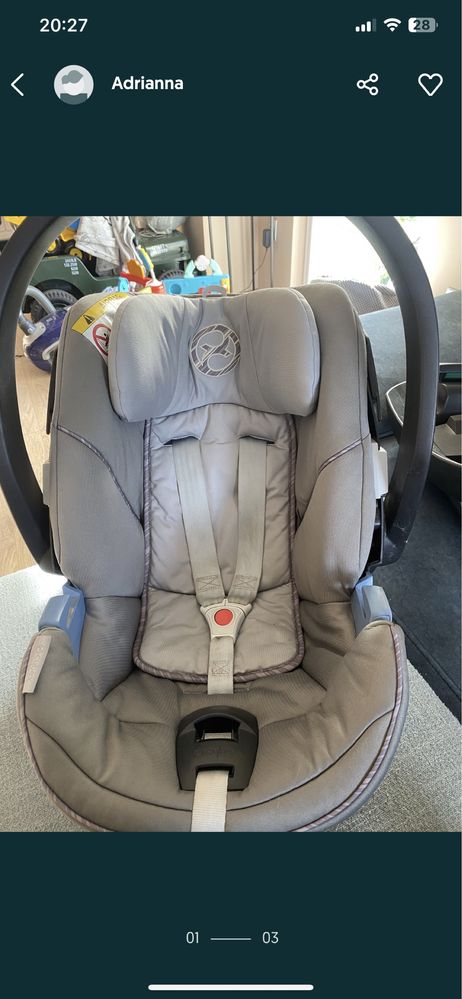 Wymienie za pampersy Fotelik cybex aton 5 z bazą