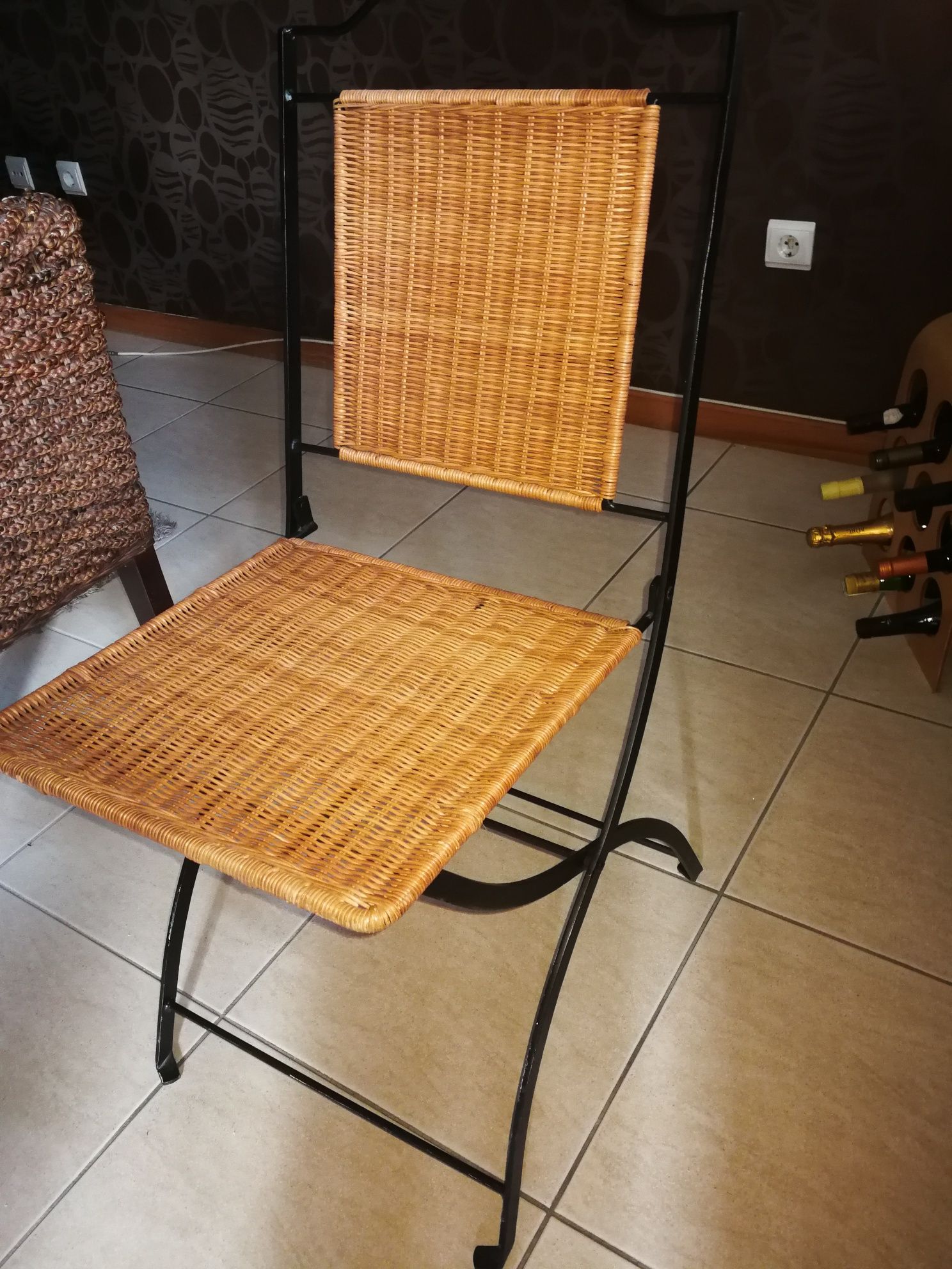 2 Cadeiras retrateis de verga e Ferro novas