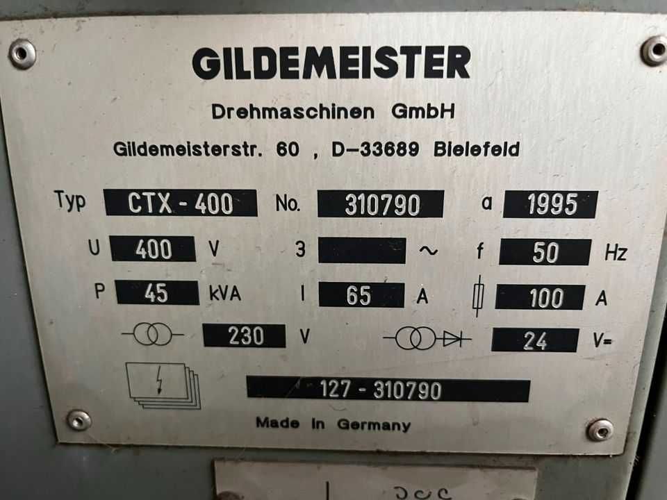 Токарный станок ЧПУ  Gildemeister CTX400