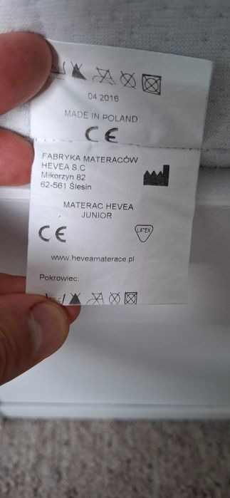 Łóżko dziecięce z certyfikowanym materacem marki premium HEVEA 90x200