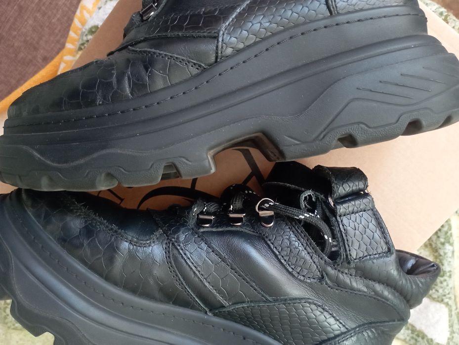 Черевики Alian Curdas 39 термо, шкіра, вставки матовий пітон