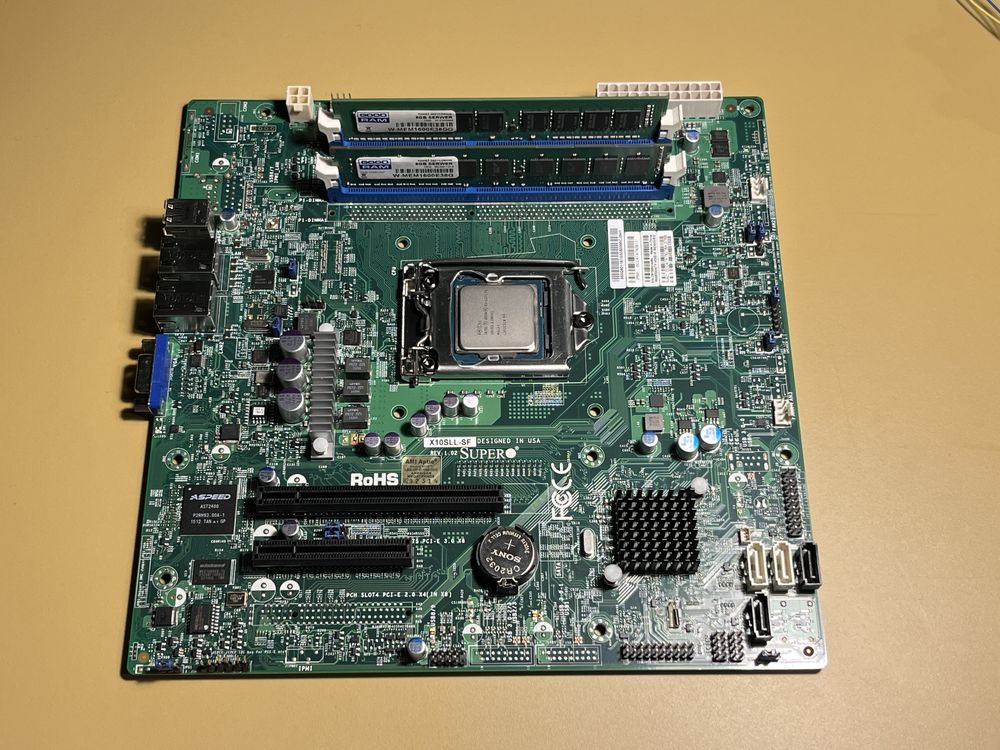 Supermicro X10SLL-SF, Xeon E3-1271v3, 16GB Ram, chlodzenie