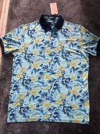 Koszulka Polo w kwiaty XL