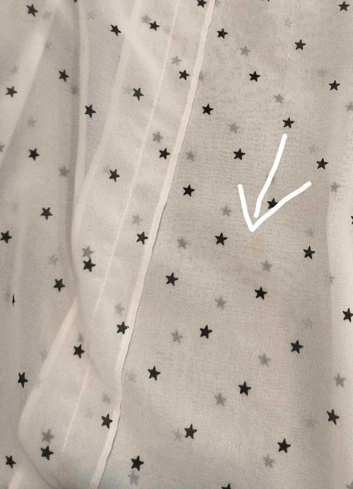 Koszula biała mgiełka Zara w gwiazdki