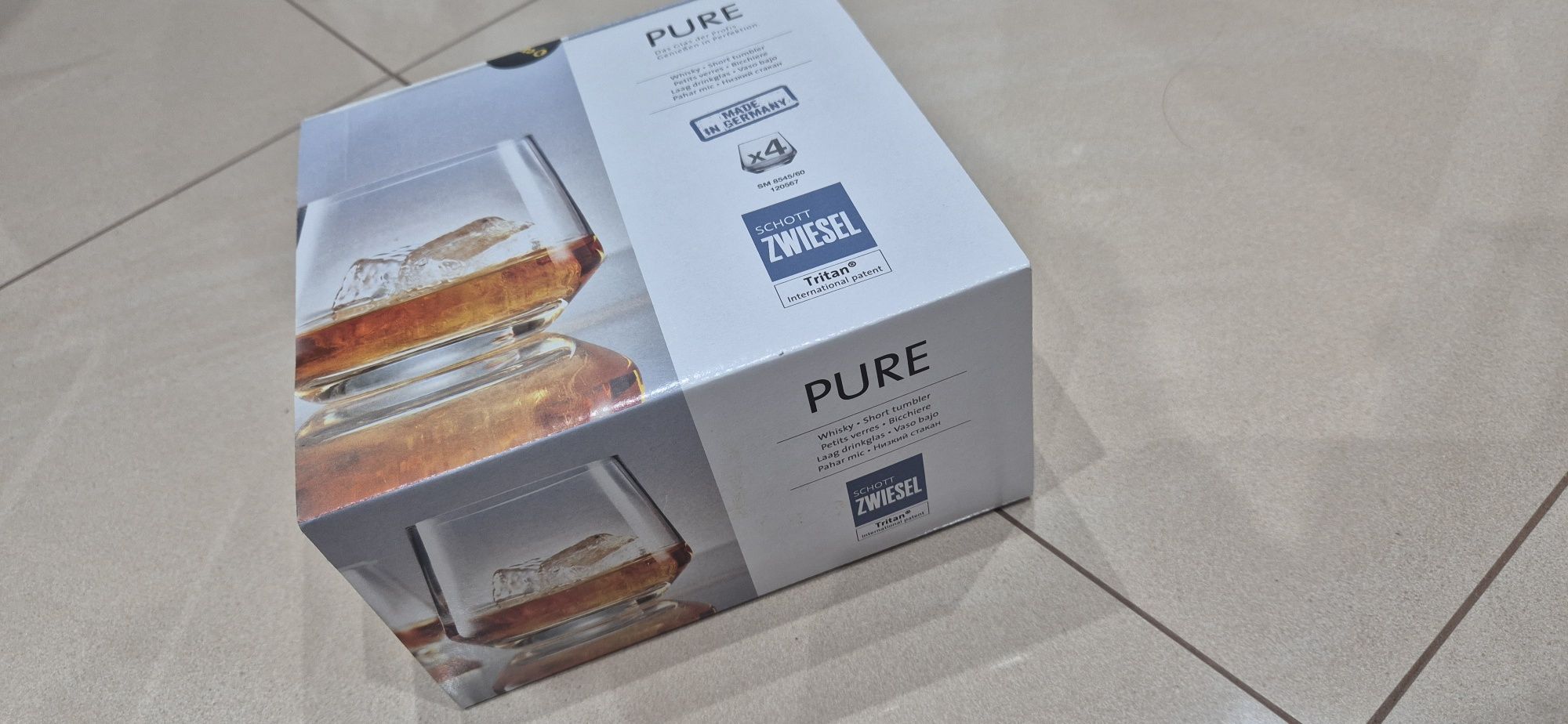 Szklanki ZWIESEL PURE do Whisky. Nowe oryginalnie zapakowane 4 sztuki