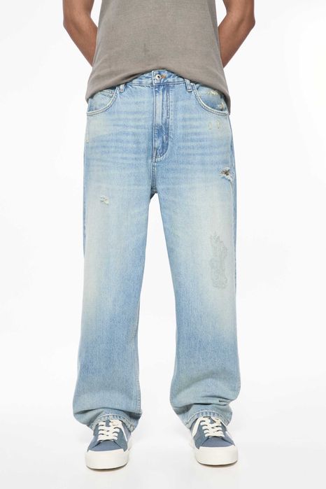 Джинси Pull&Bear Baggy Fit (M) сині широкі чоловічі на осінь