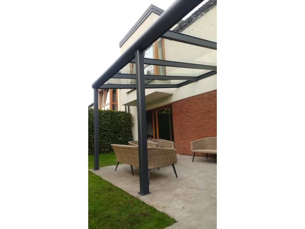 Zadaszenie aluminiowe PRO z dachem poliwęglanowym 300x606 m