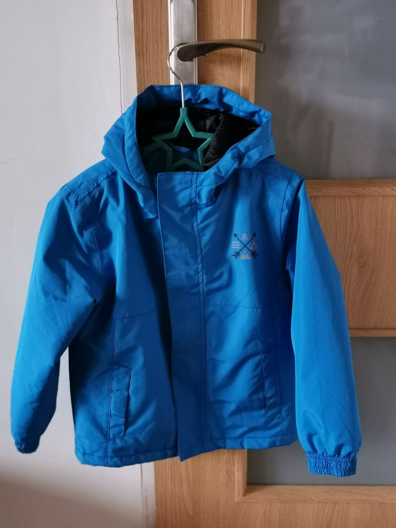 Piękna niebieska kurtka zimowa Lupilu jak nowa 110 116