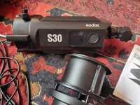 Projetor Godox SA-P + lente SA-01 85MM p/ Godox S30 + 5 filtros Rosco