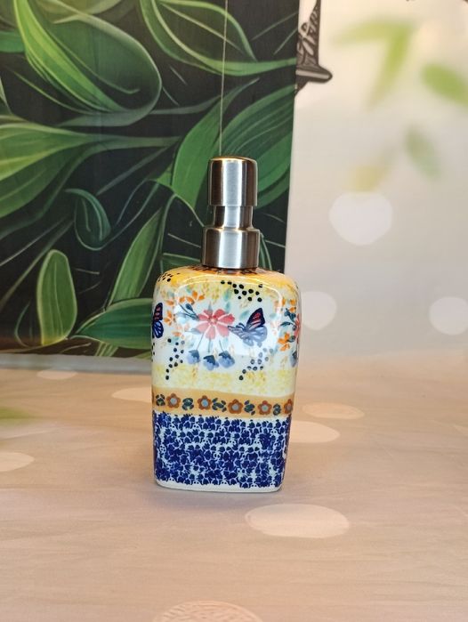 Dozownik ceramiczny butelka na mydło.super unikat ceramika Bolesławiec