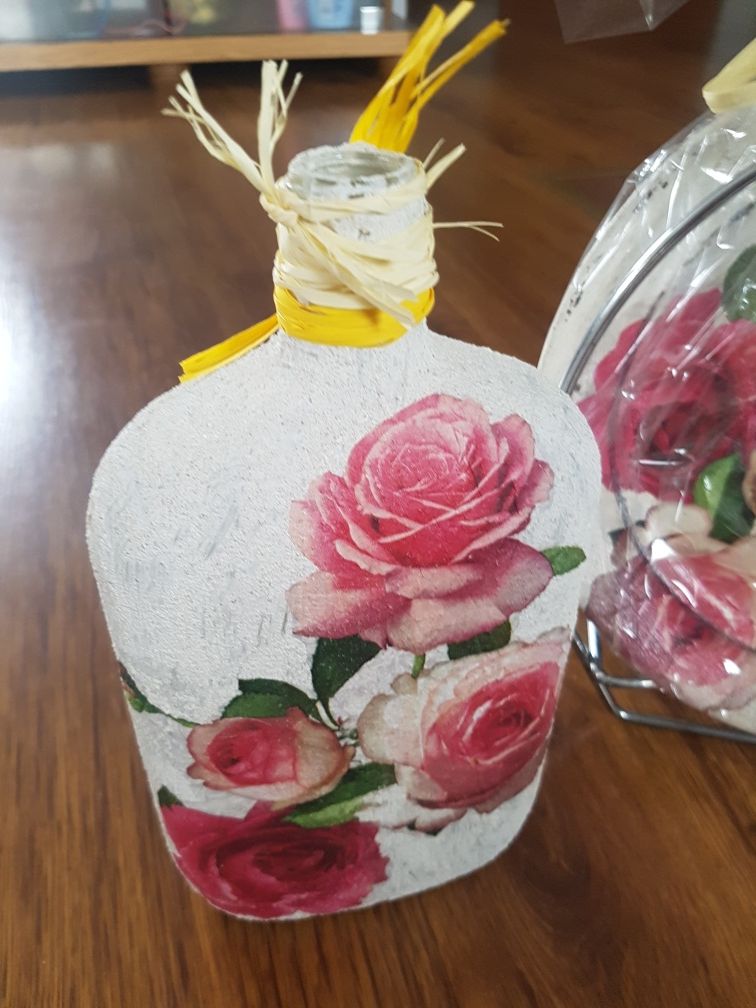 Wazon i talerz decoupage