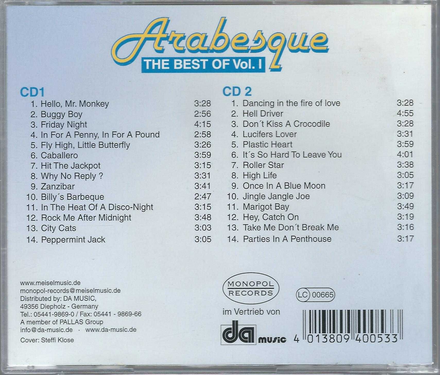 2 CD Arabesque - The Best Of Vol. 1 (2004) (Monopol Records)