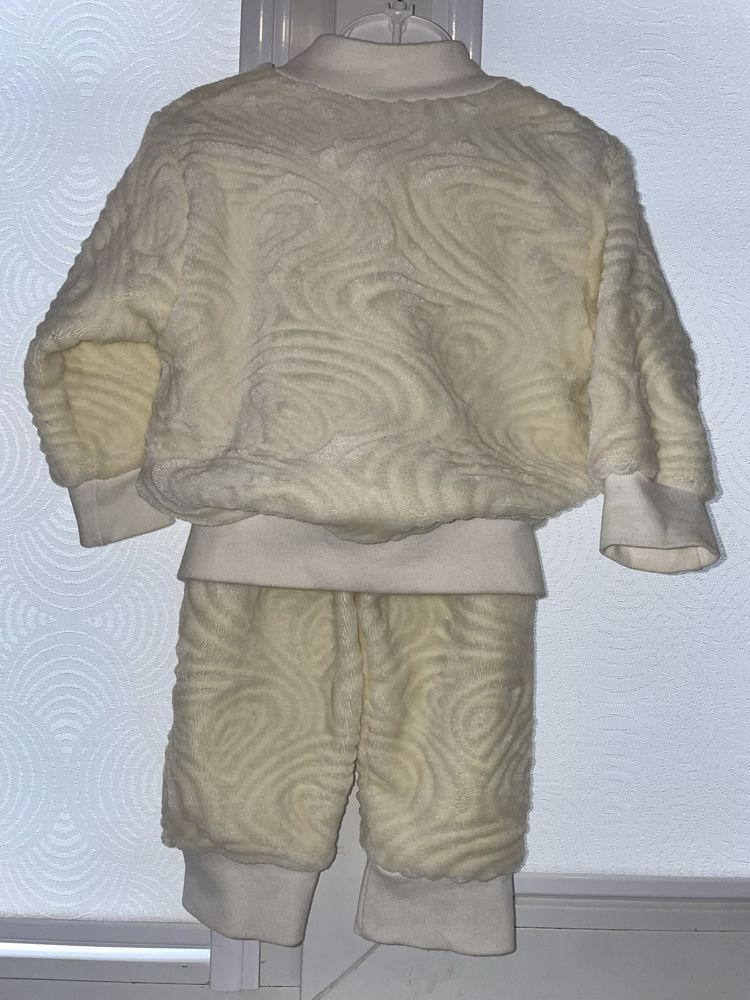 Махровий, флісовий теплий костюм 74-80 см