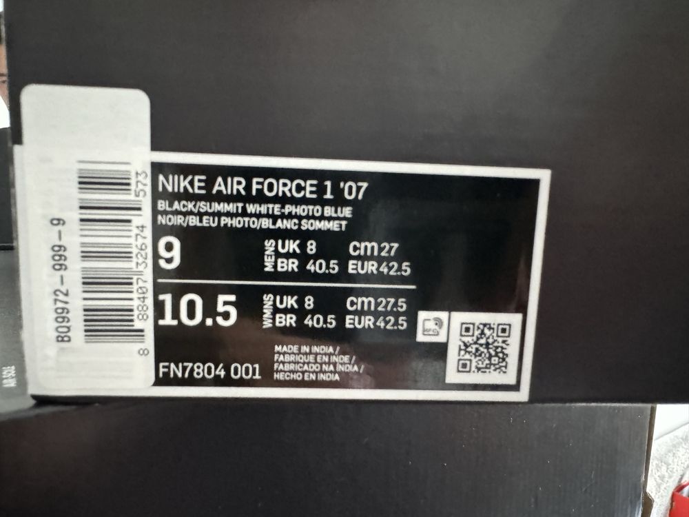 Мужские кроссовки Nike Air Force (42.5 EUR) FN7804-001 Оригинал
