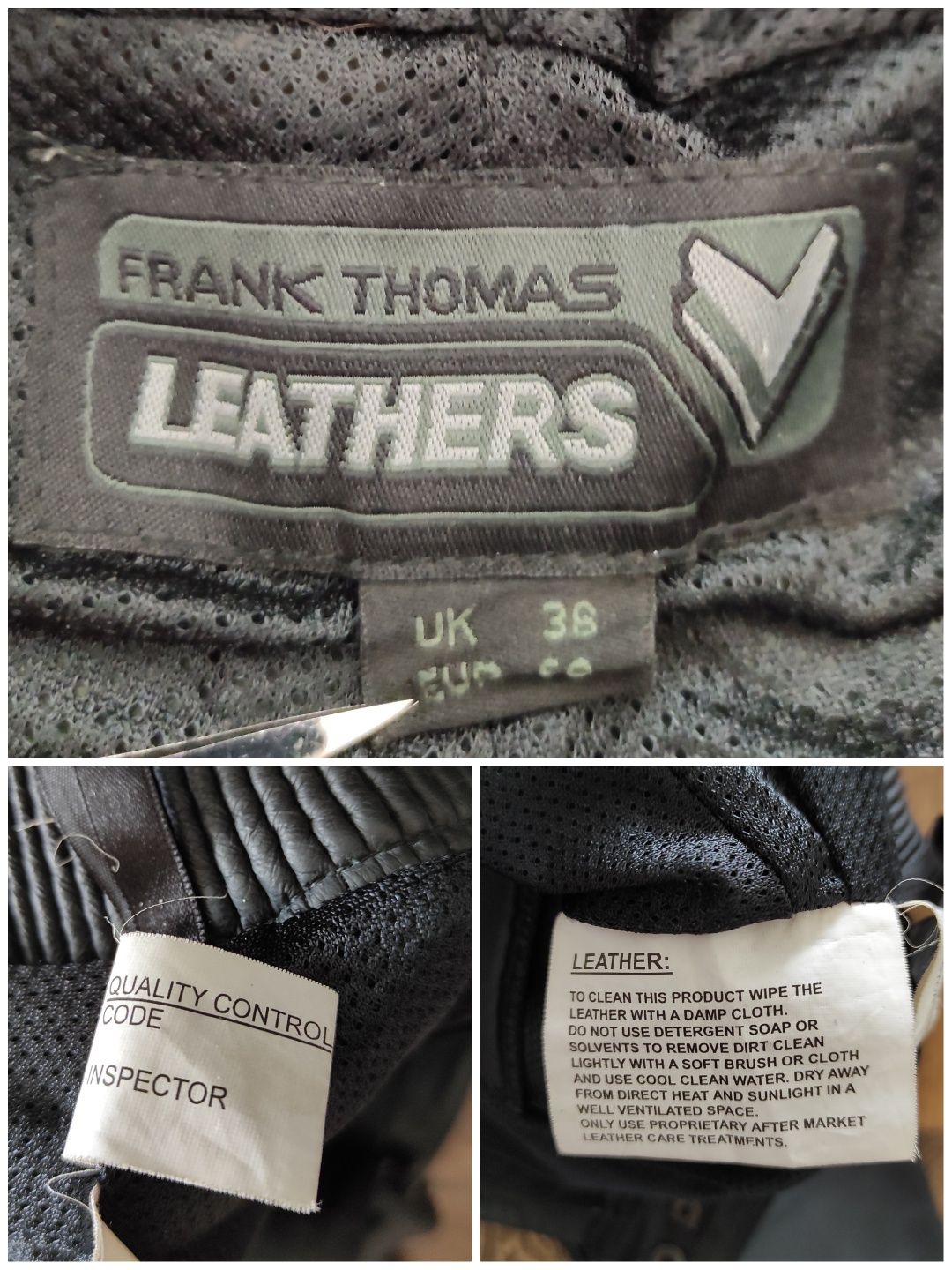 L-XL Thomas Frank оригінальні чоловічі шкіряні мотоштани з захистом