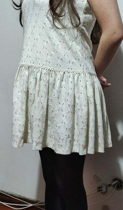 Vestido branco - Bershka - Tamanho S [Portes incluídos]