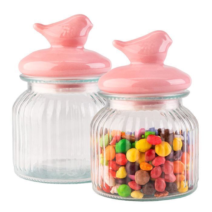 Słoik pojemnik szklany z ceramiczną pokrywką PTAK 700 ml na ciastka