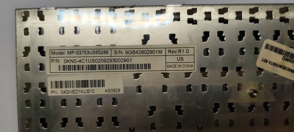 Klawiatura qwerty do AsusG71G