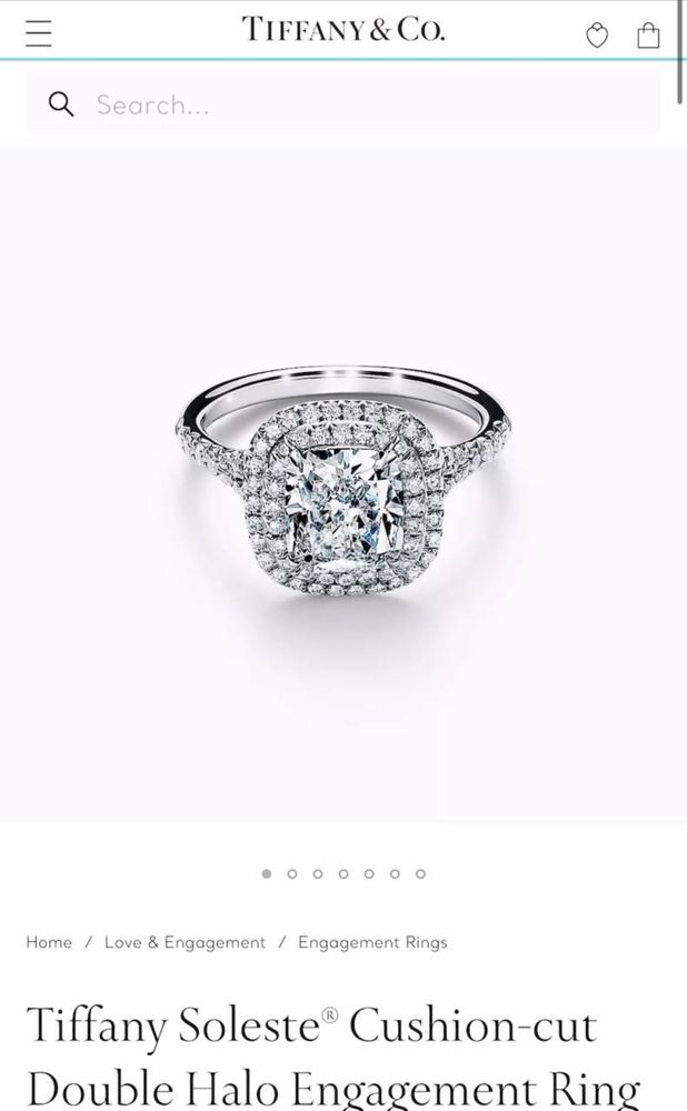 Золотое кольцо с бриллиантами . Tiffany