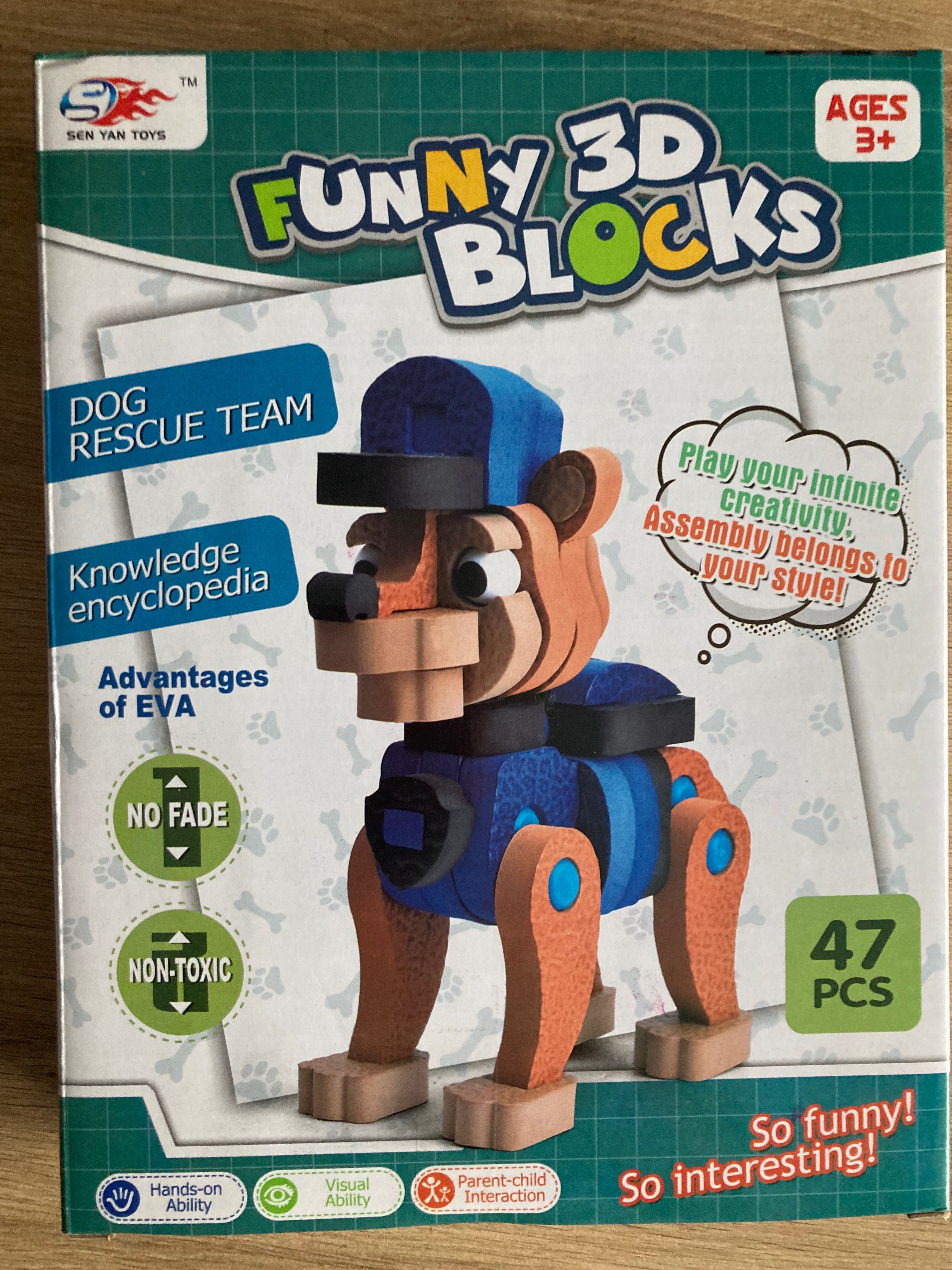 Psi Patrol Puzzle Piankowe Klocki 3D Chase 47EL.