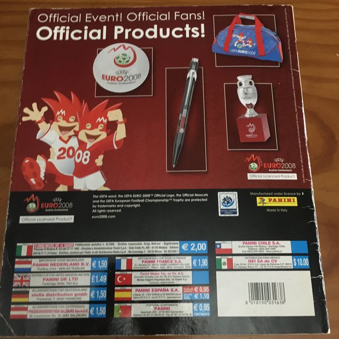 Caderneta Euro 2008