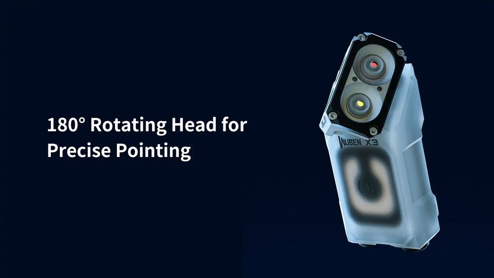 Wuben X3 EDC червоне світло ліхтарик з безпровідною зарядкою