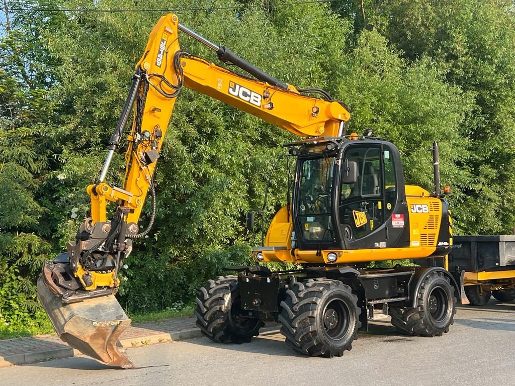 JCB JS145W Rototilt Engcon S60 Przyczepa wywrotka. Leasing odstepne