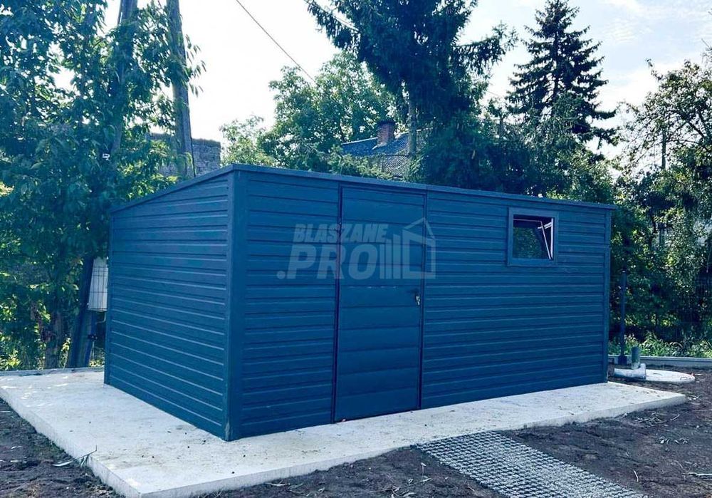 SCHOWEK - DOMEK OGRODOWY 4,5m x 3m okno antracyt grafit  4,5x3 GP215