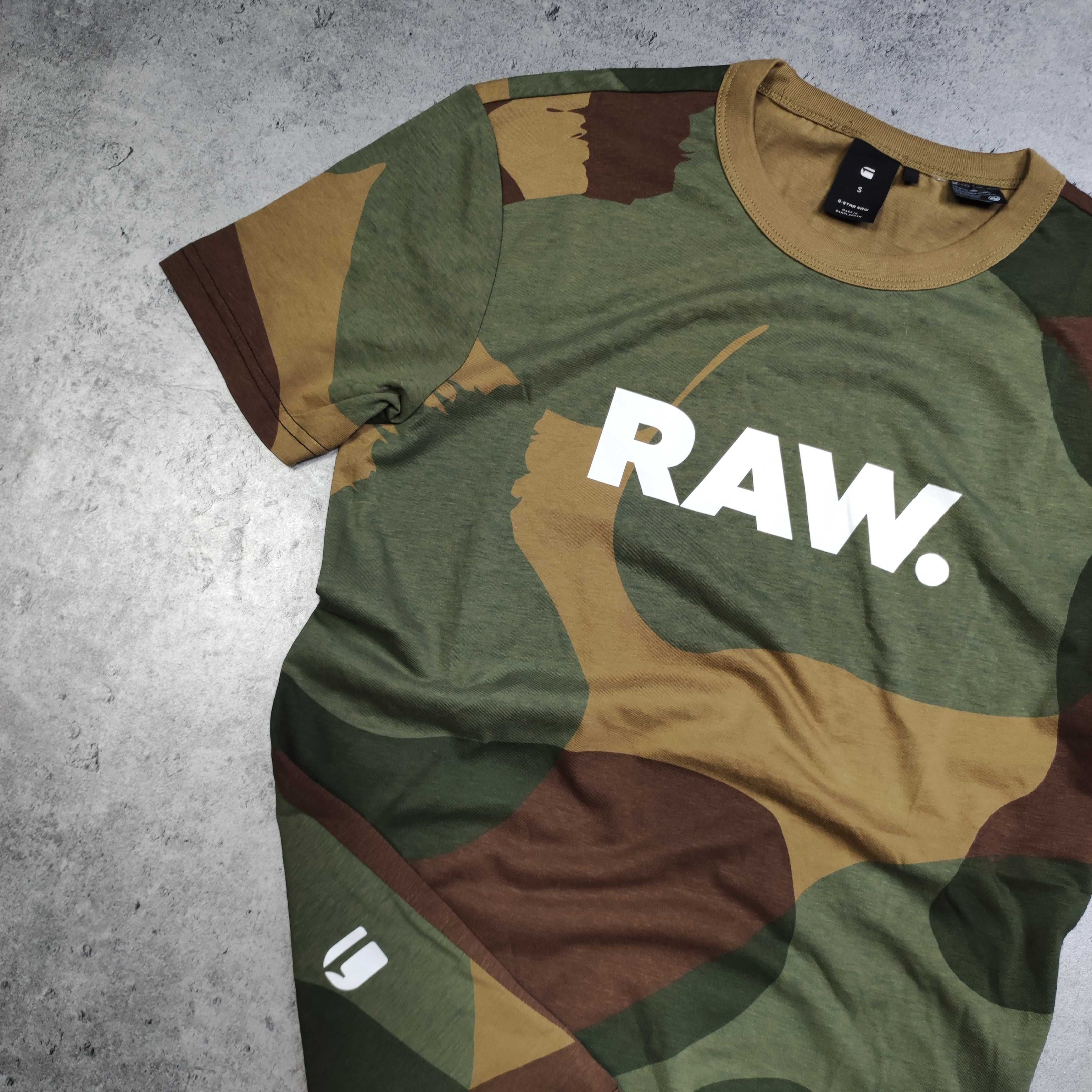 MĘSKA Koszulka PREMIUM bawełna Moro Motyw Military Gstar RAW G-Star