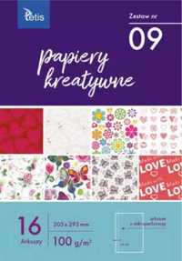 Papiery kreatywne a4 16 kartek nr 09 kb030 - 09