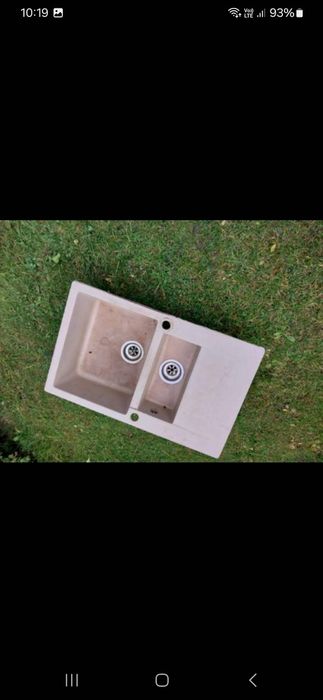 Sprzedam zlew dwukomorowy kamienny 80 x 50 cm