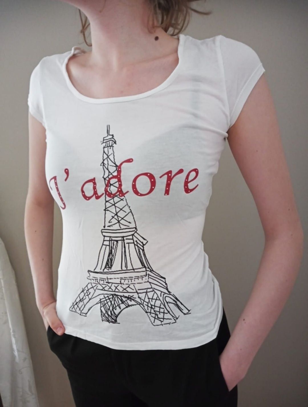 Biała koszulka z wieżą Eiffla / Orsay