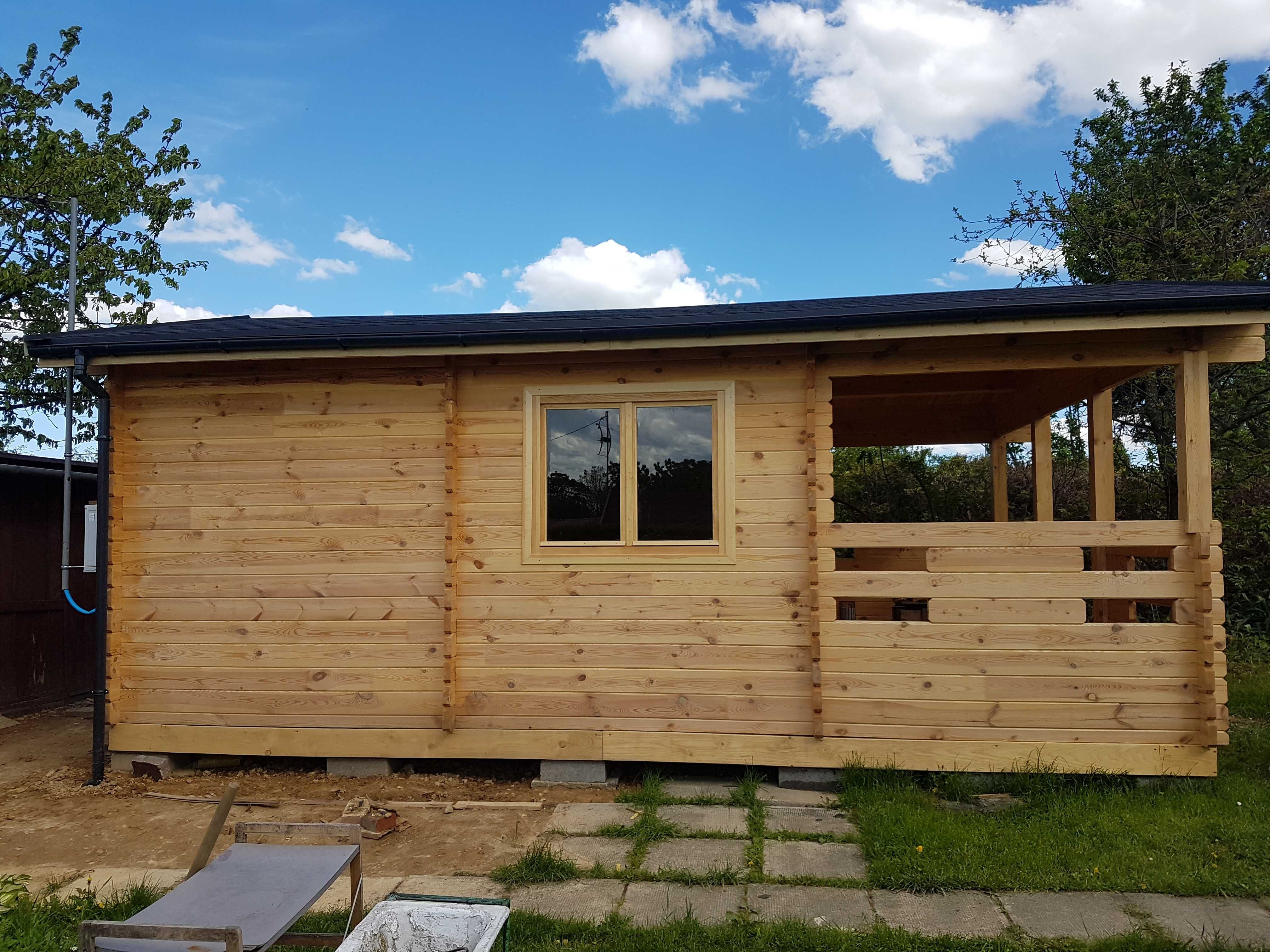 Domek letniskowy, drewniany, działkowy, 32,5 m2 ściana ,gr. od 44mm