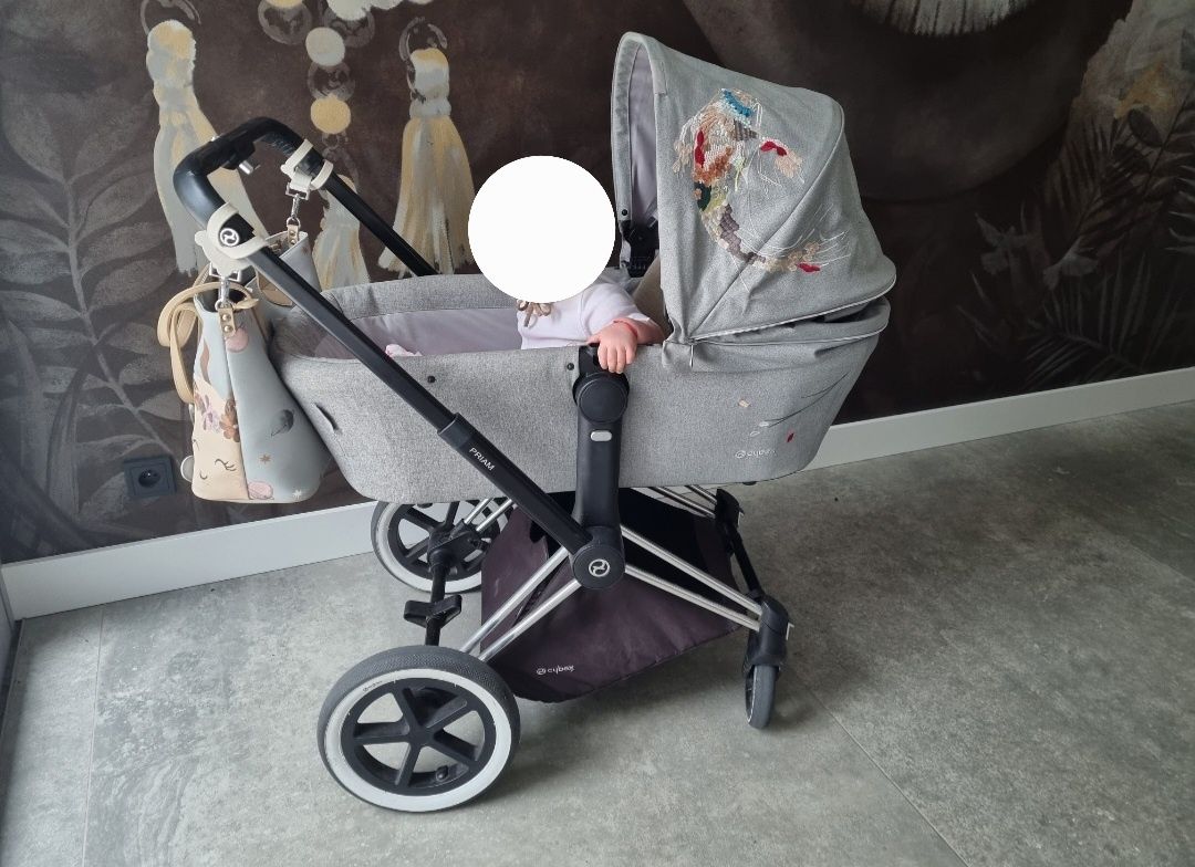 Cybex zestaw komplet wózek gondola spacerówka nosidło isofix