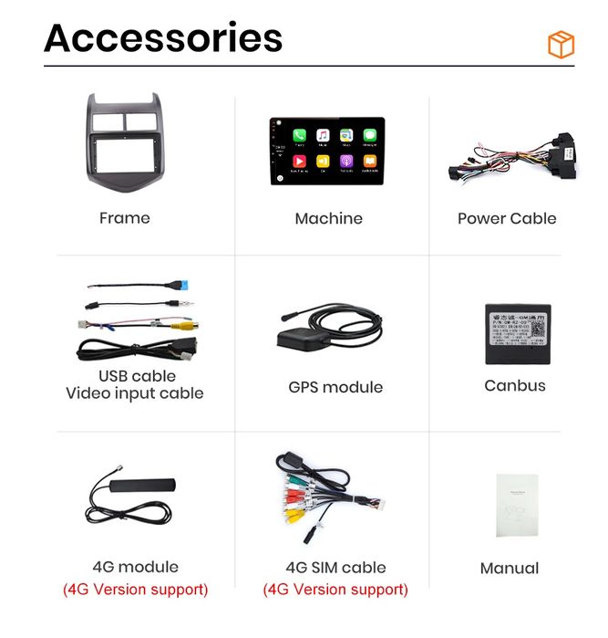 Rádio Android Carplay Chevrolet Aveo 2011 a 2014 GPS wifi BT NOVO