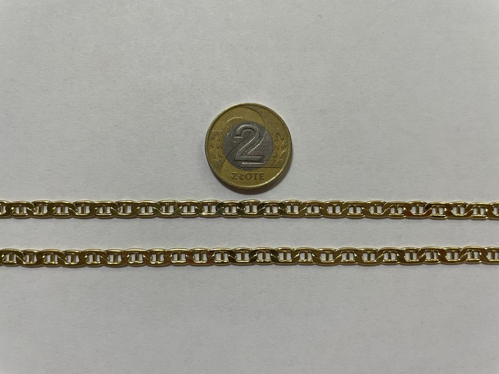 Nowy złoty łańcuszek proba 585 waga 7,71g