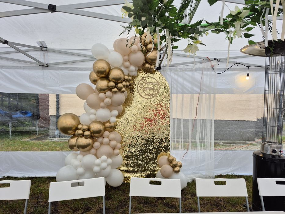 Dostawa!komunia Balony z helem, ścianki z balonów, led Happy Birthday