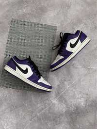 Мужские кроссовки Nike Jordan 1 Low Court Purple White