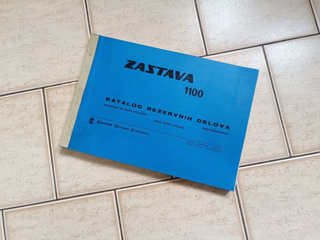 Książka - Zastava katalog części zamiennych 1976r.