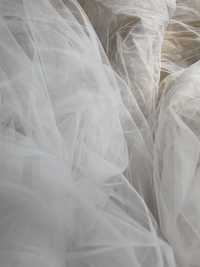 Tiul biały siatka suknia tkanina